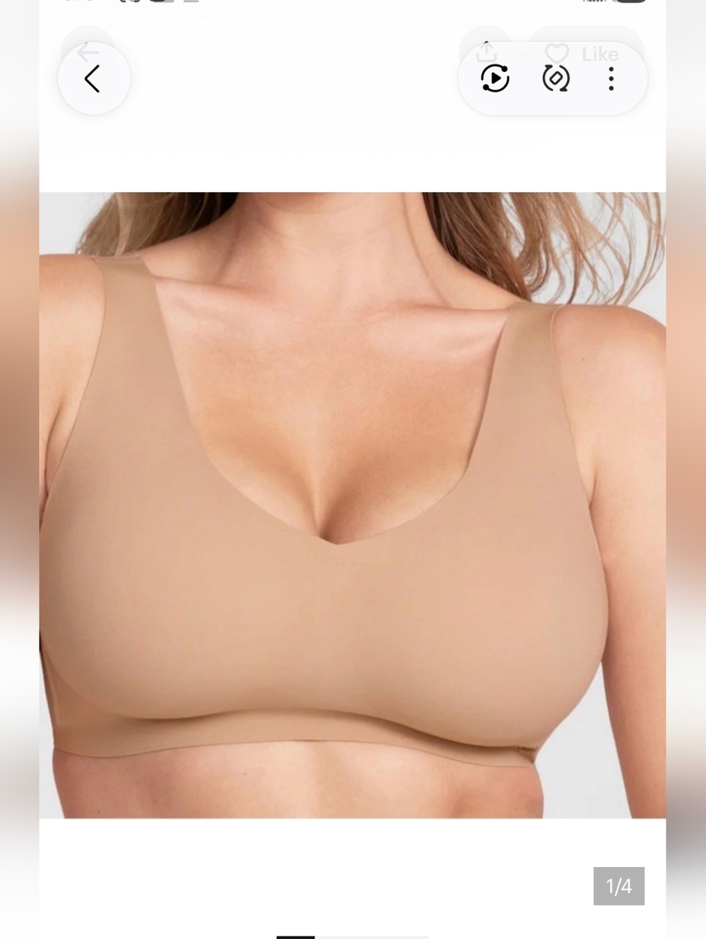Honeylove Tan V-neck Bra